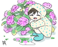 万智のイラスト紫陽花の水たまり.jpg